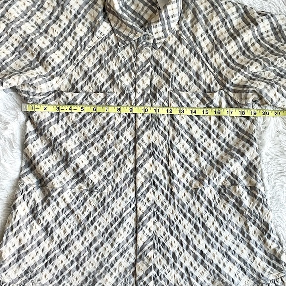 Jonathan Simkhai Crissy Raglan Puff Sleeve Dress Plaid Check Academia Minimalist - Picture 11 of 13